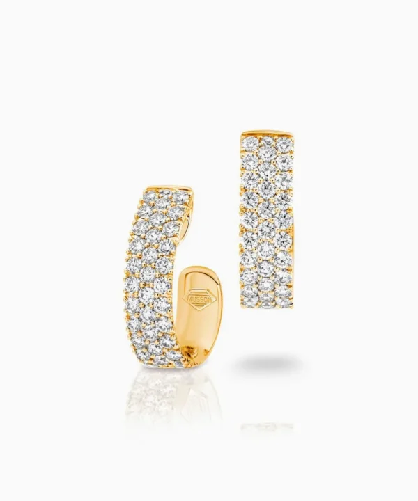 Cheap Musson Diamond Road Earrings - Three Row