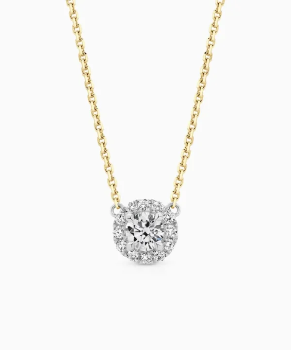 Shop Musson Halo Diamond Necklace